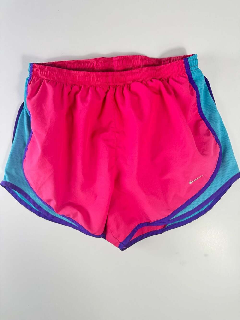 Nike Women's Dri-FIT Tempo 3-inch Running Shorts Pink and Teal
